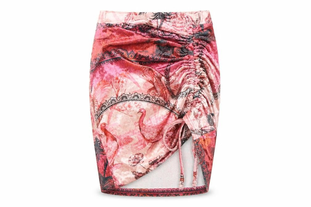 Front view of PRETTYLITTLETHING Women's Multicoloured Floral Skirt
