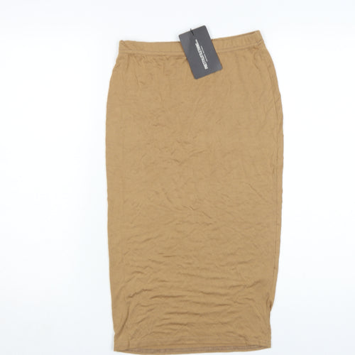 PrettyLittleThing Women's Brown Midi Pencil Skirt