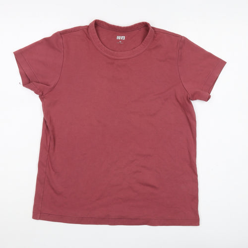 Uniqlo Red Basic Crew Neck T-Shirt, Medium Size