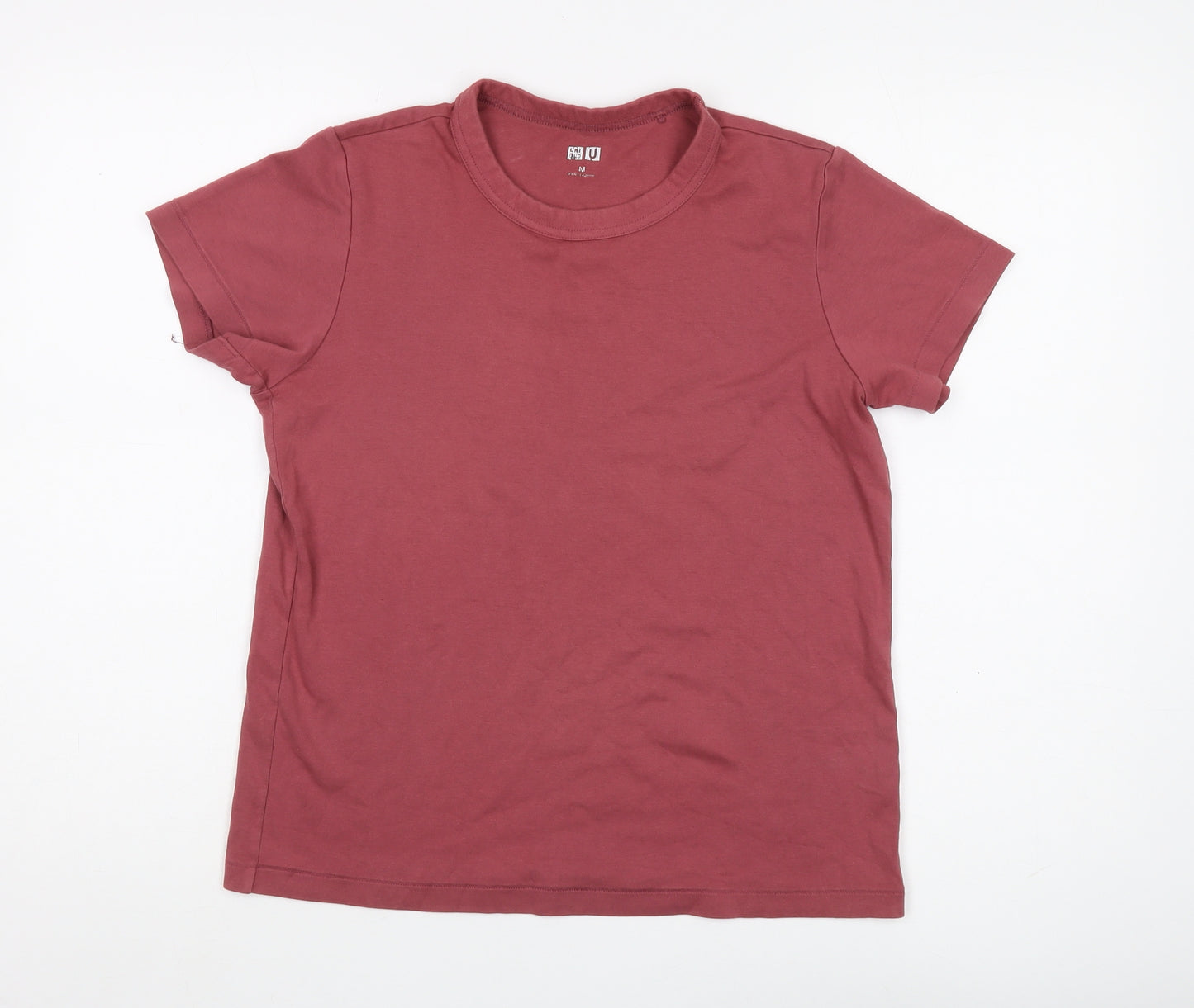 Uniqlo Red Basic Crew Neck T-Shirt, Medium Size