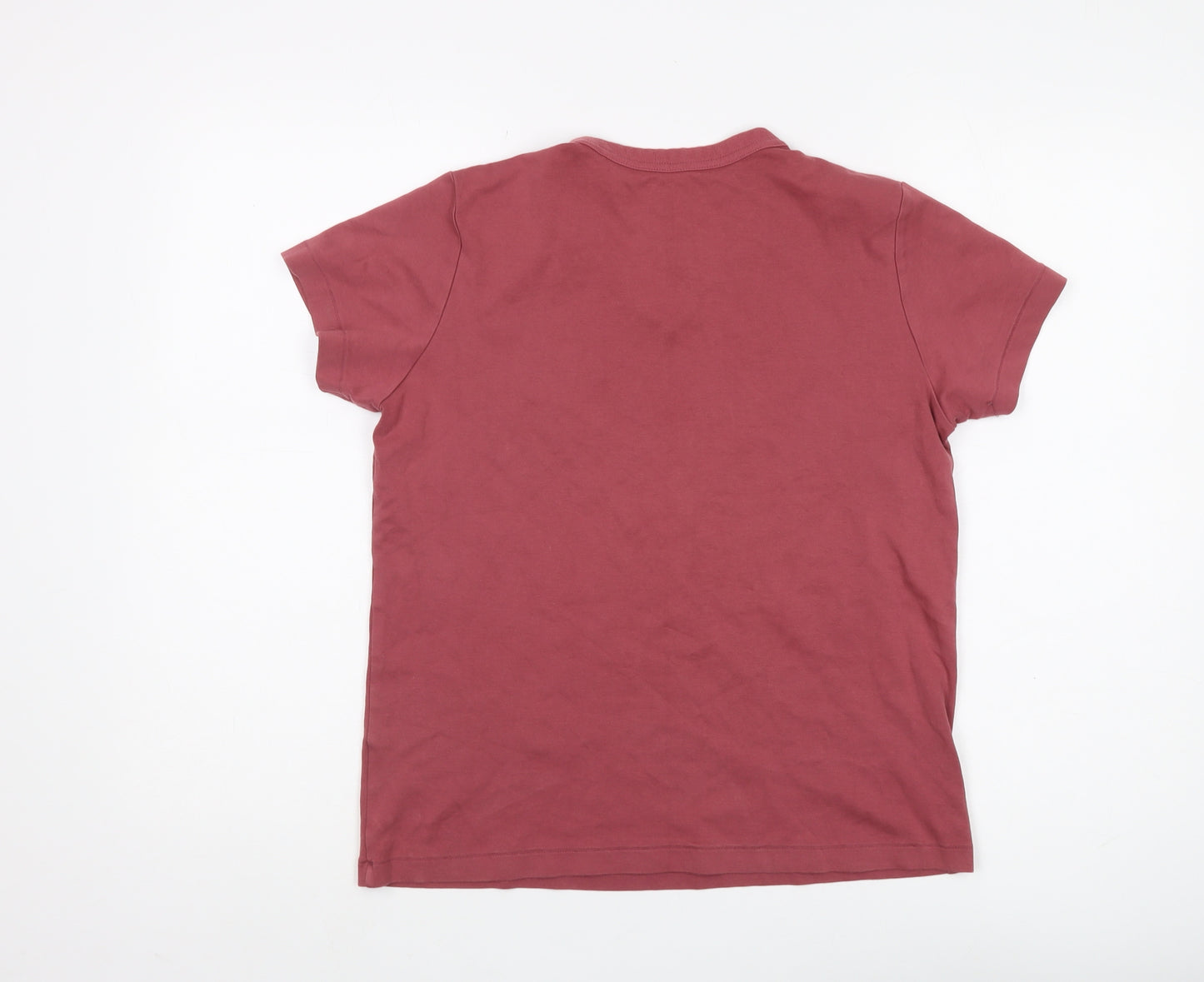 Uniqlo Red Basic Crew Neck T-Shirt, Medium Size