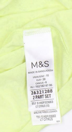 Marks and Spencer Women's Yellow T-Shirt