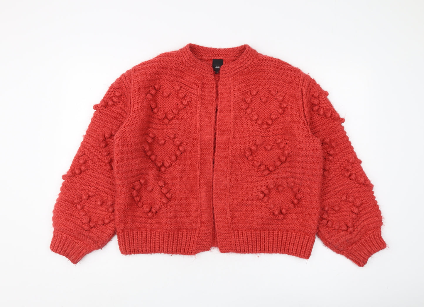 River Island Women's Red Cardigan Size M Knit Jumper
