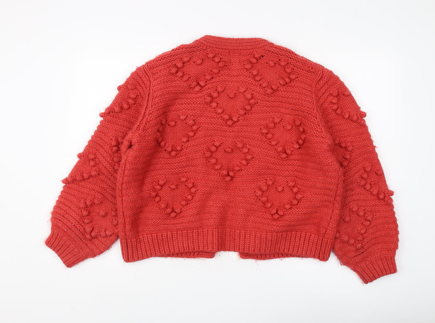River Island Women's Red Cardigan Size M Knit Jumper