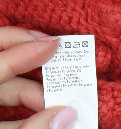 River Island Women's Red Cardigan Size M Knit Jumper