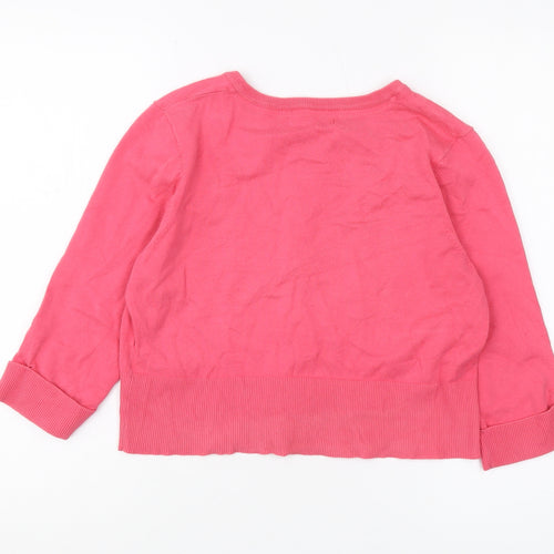 Monsoon Women's Pink Cardigan, Size 12, Crew Neck