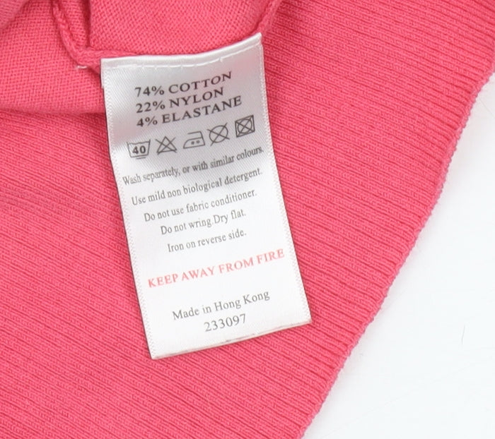 Monsoon Women's Pink Cardigan, Size 12, Crew Neck