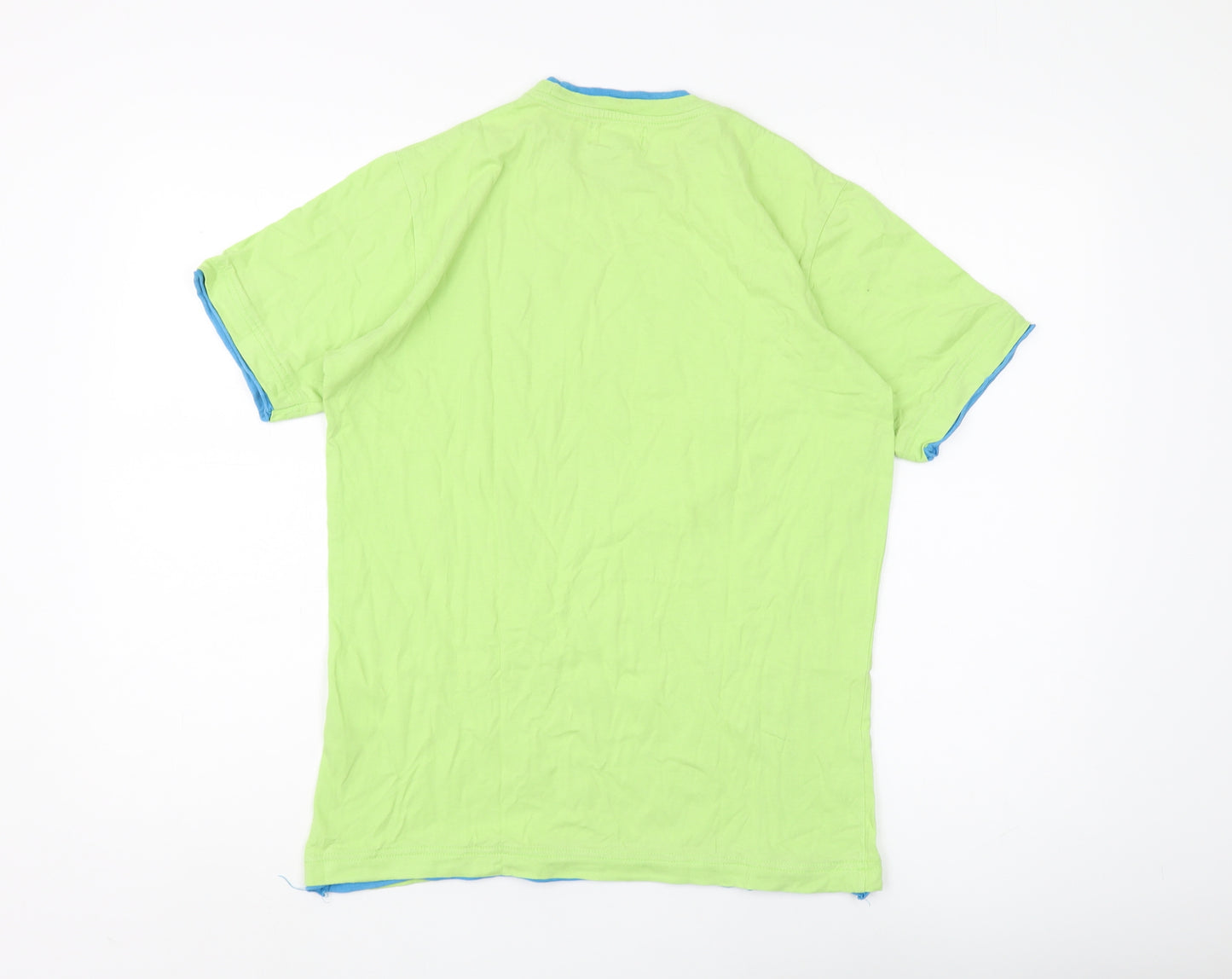 Springfield Men's Green Graphic Print T-Shirt XS