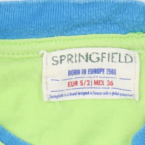 Springfield Men's Green Graphic Print T-Shirt XS
