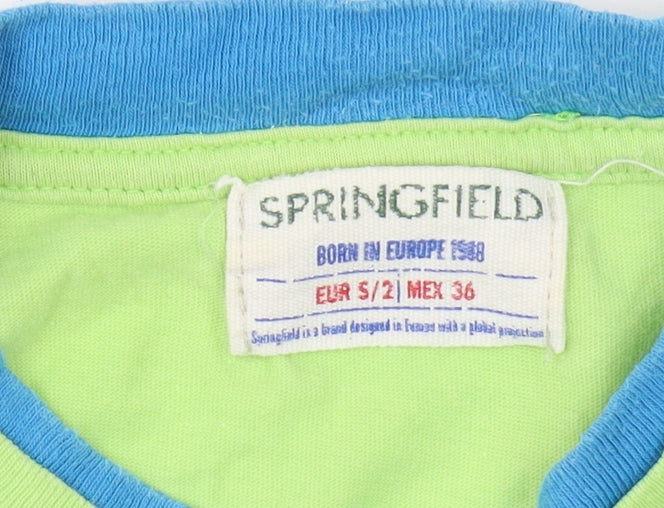 Springfield Men's Green Graphic Print T-Shirt XS