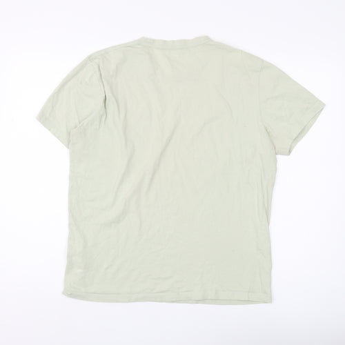 AllSaints Men's Beige Medium Crew Neck T-Shirt