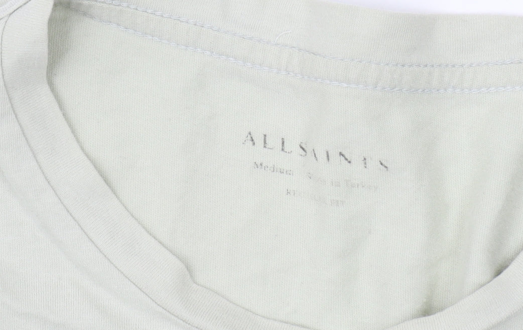 AllSaints Men's Beige Medium Crew Neck T-Shirt