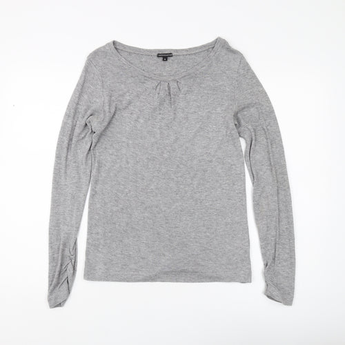 Marks & Spencer Grey Long Sleeve Jersey Top, UK 10