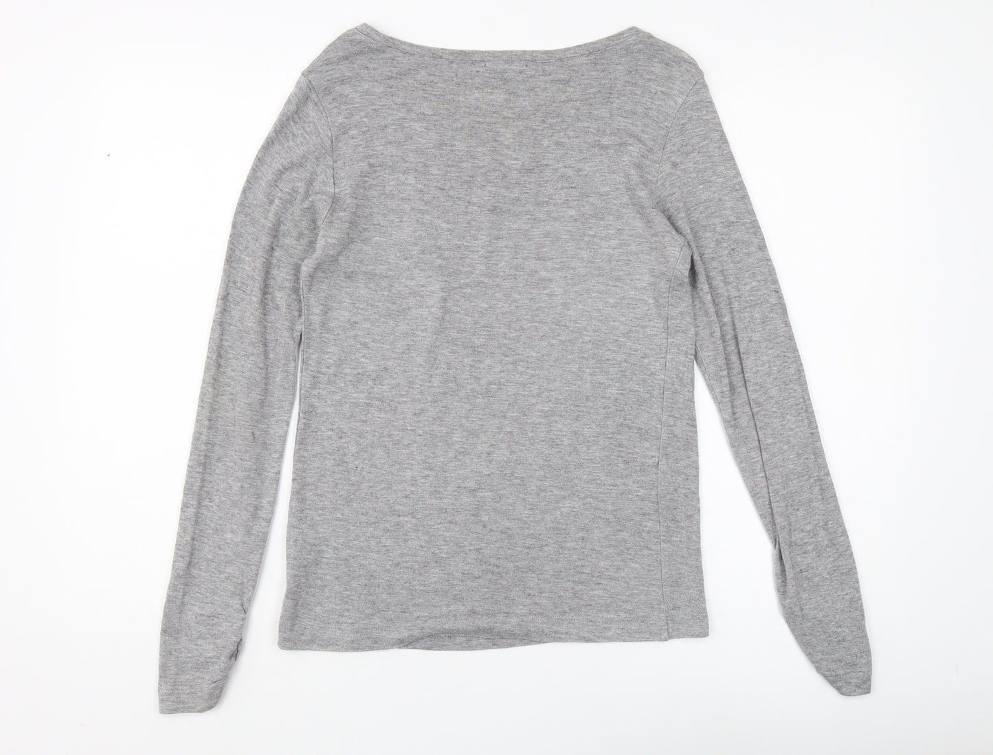 Marks & Spencer Grey Long Sleeve Jersey Top, UK 10