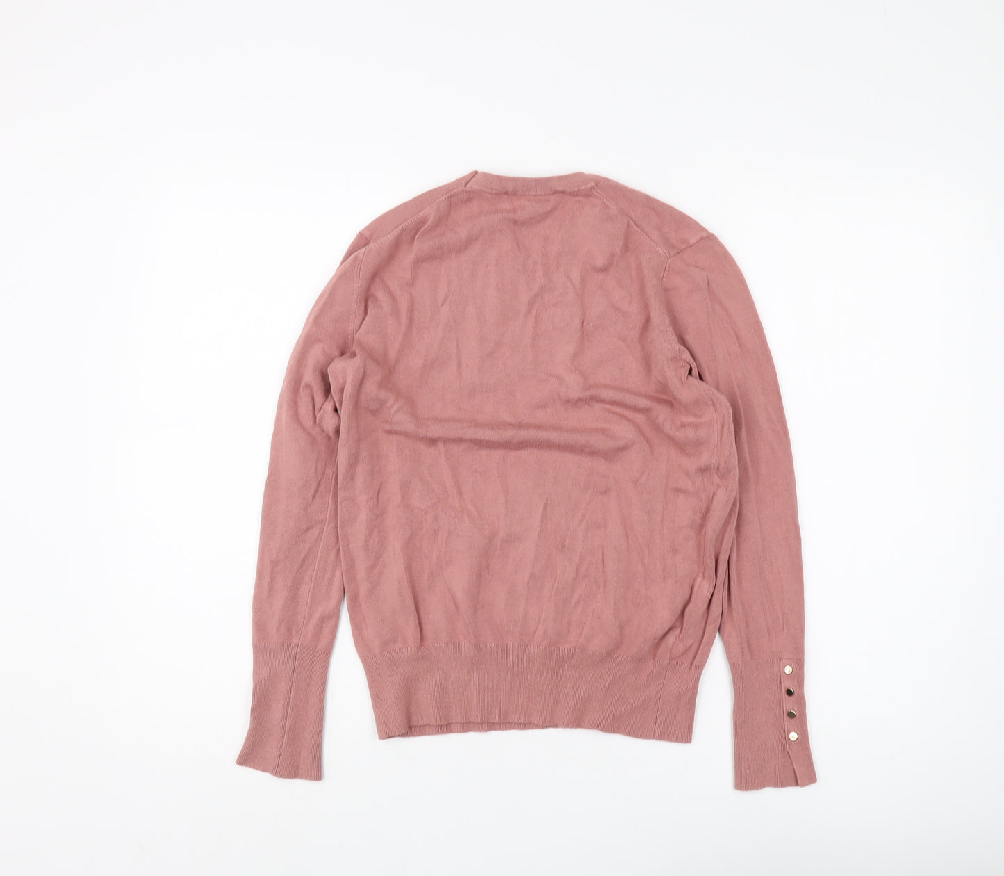 Zara Women Pink Pullover Jumper, Size M, Casual Knit