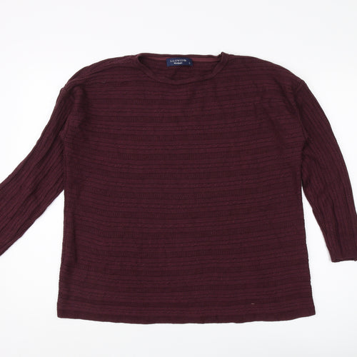 LLOYD'S Women's Red Pullover Jumper, Size L, Crew Neck