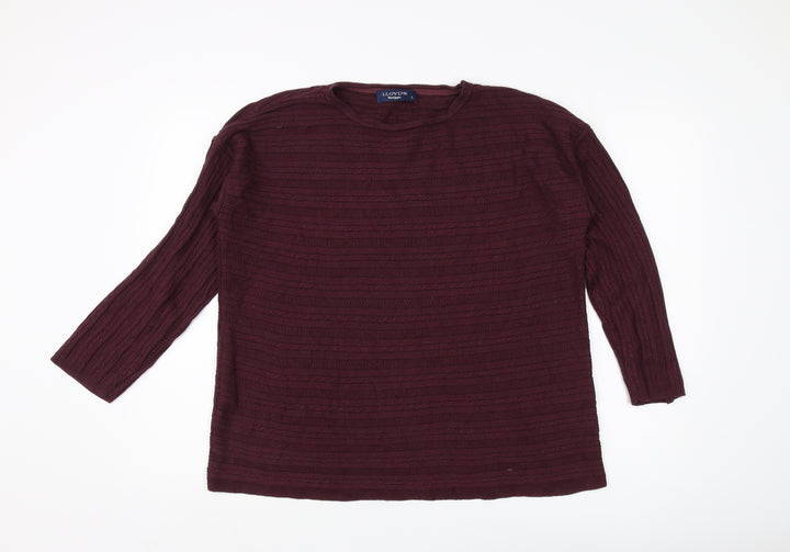 LLOYD'S Women's Red Pullover Jumper, Size L, Crew Neck
