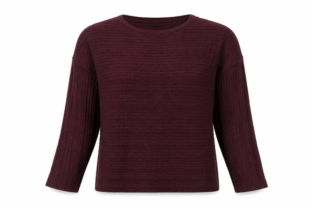 Front view of LLOYD'S Women's Red jumper, size L, Crew Neck
