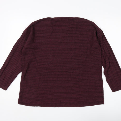 LLOYD'S Women's Red Pullover Jumper, Size L, Crew Neck