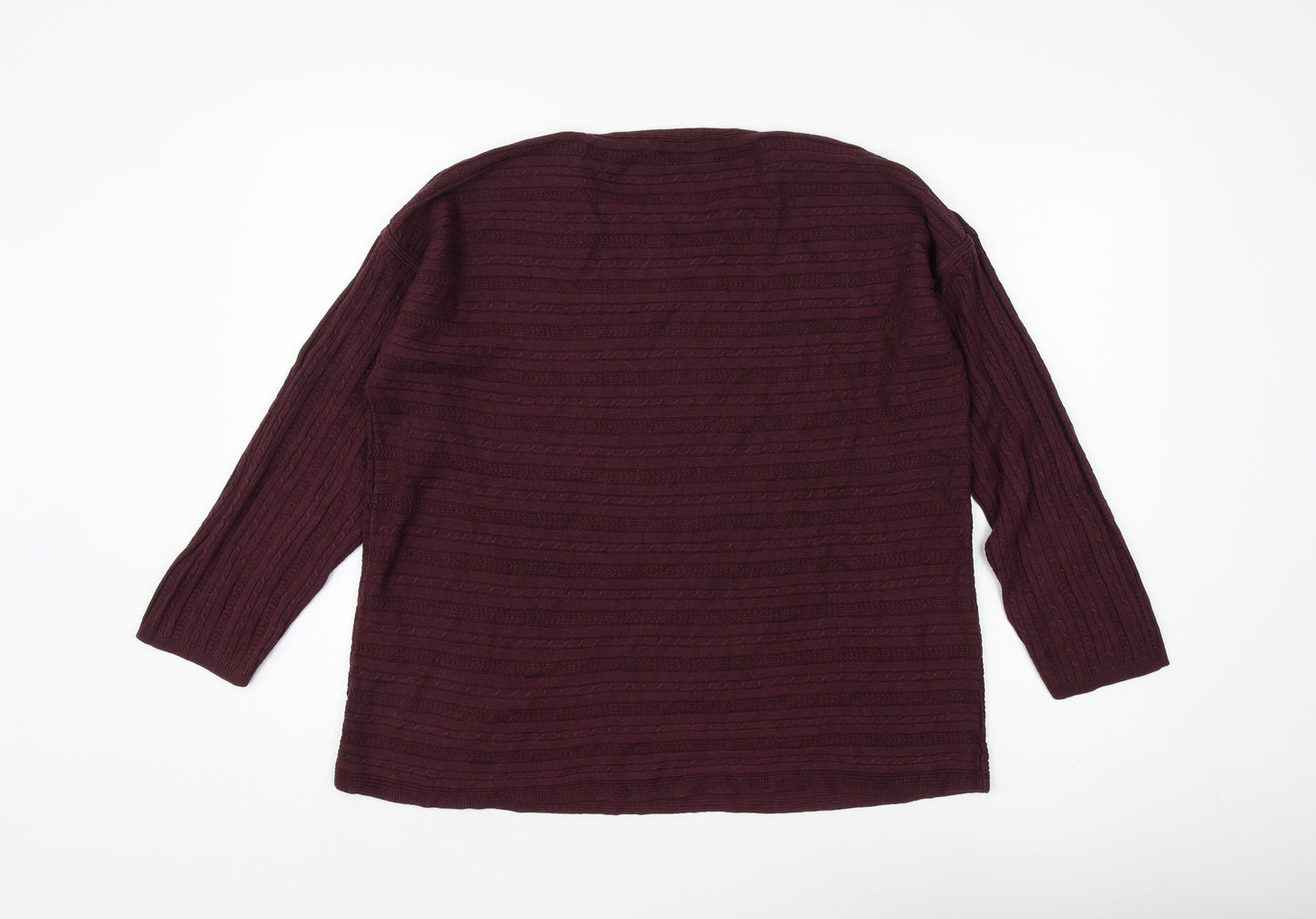 LLOYD'S Women's Red Pullover Jumper, Size L, Crew Neck