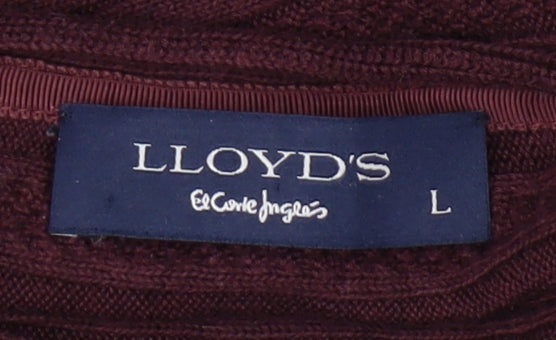 LLOYD'S Women's Red Pullover Jumper, Size L, Crew Neck