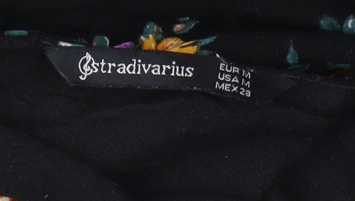 Stradivarius Women's Black Floral Camisole, Size M