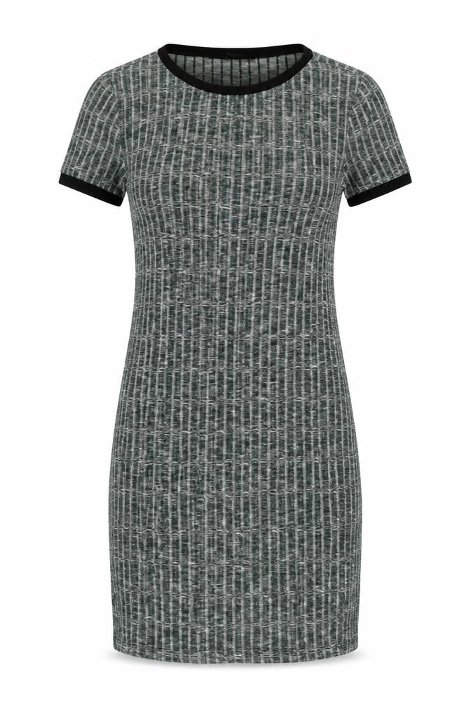 Forever 21 Women's Grey Striped T-Shirt Dress XS