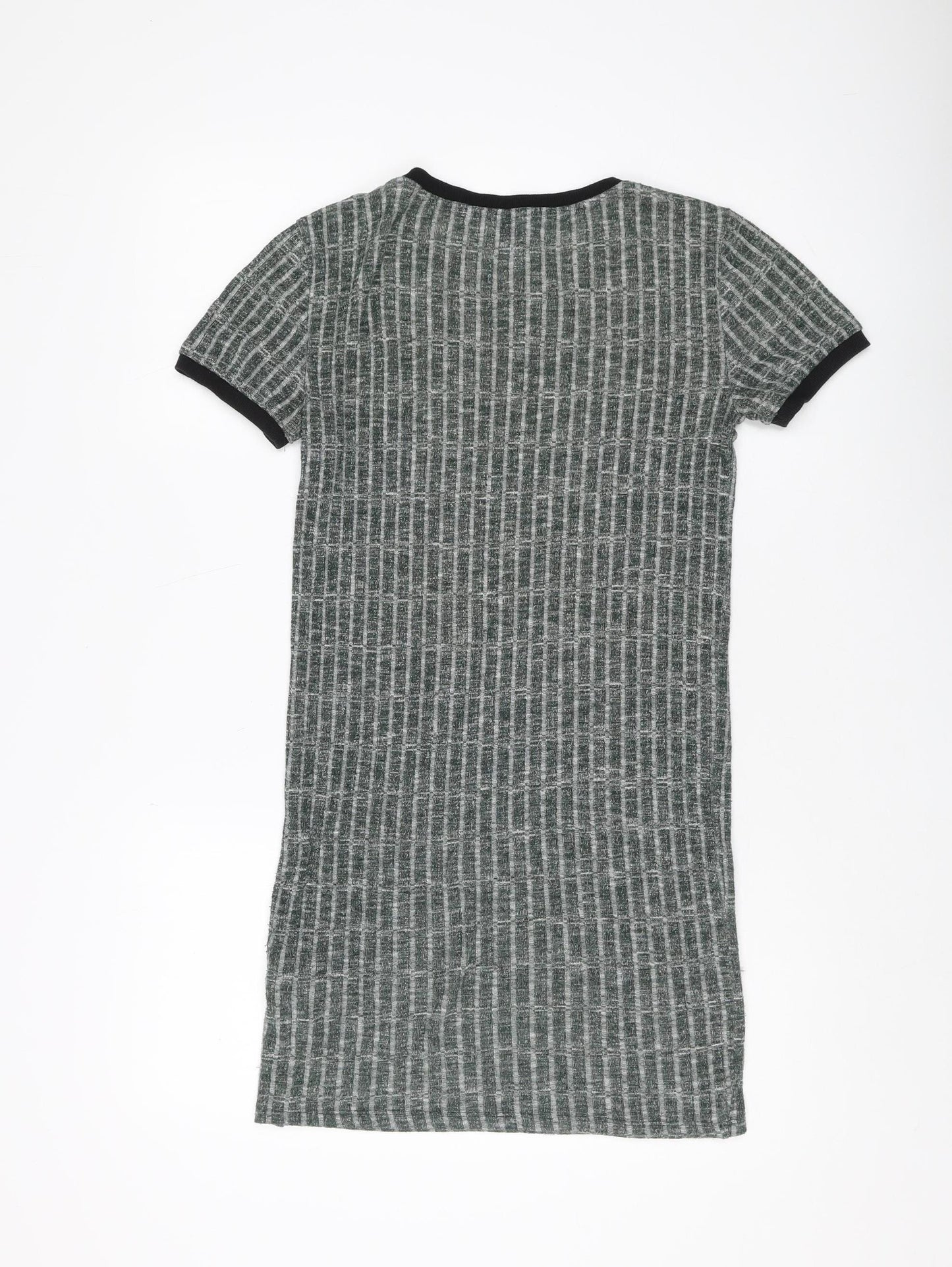 Forever 21 Women's Grey Striped T-Shirt Dress XS