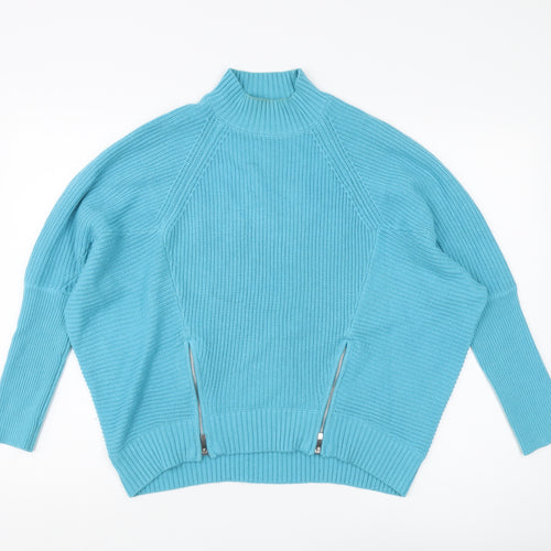 Sonder Studio Women's Blue Jumper, Size 10, Mock Neck