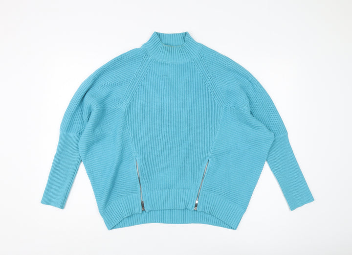 Sonder Studio Women's Blue Jumper, Size 10, Mock Neck