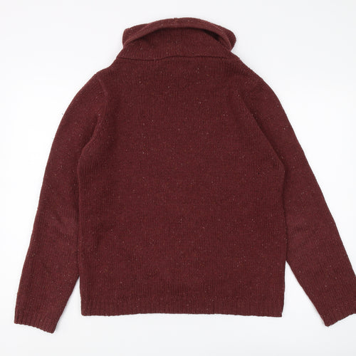 Pull & Bear Women's Brown Cowl Neck Pullover Jumper S