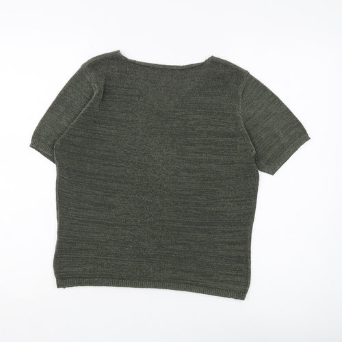 Marks and Spencer Women's Green V-Neck Pullover Jumper
