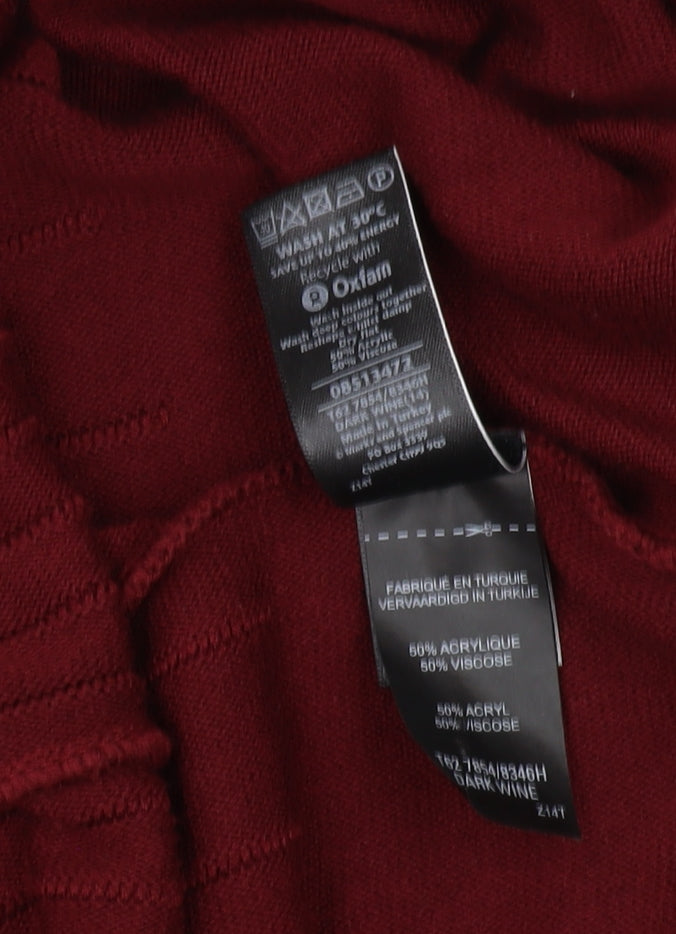 Per Una Women's Red Cardigan Size 14