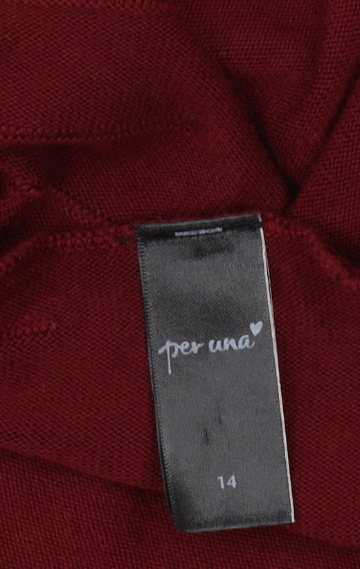 Per Una Women's Red Cardigan Size 14