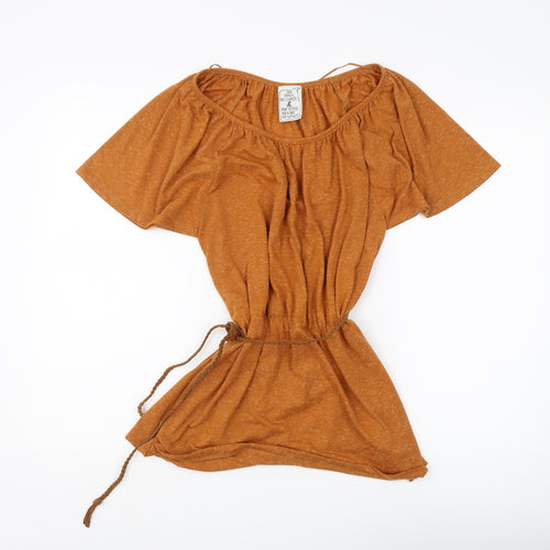 Zara Women’s Brown Tunic Blouse, Size 12, Summer Casual