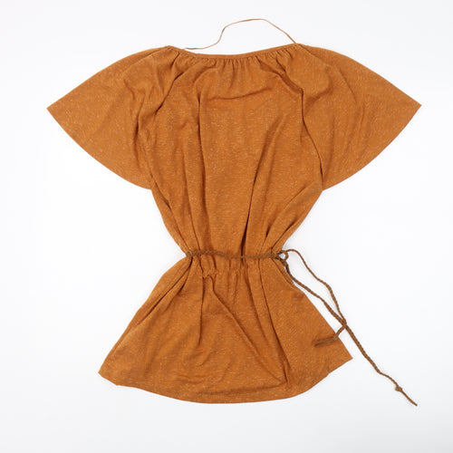 Zara Women’s Brown Tunic Blouse, Size 12, Summer Casual
