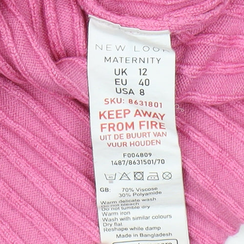 New Look Women's Pink Maternity Pullover Jumper