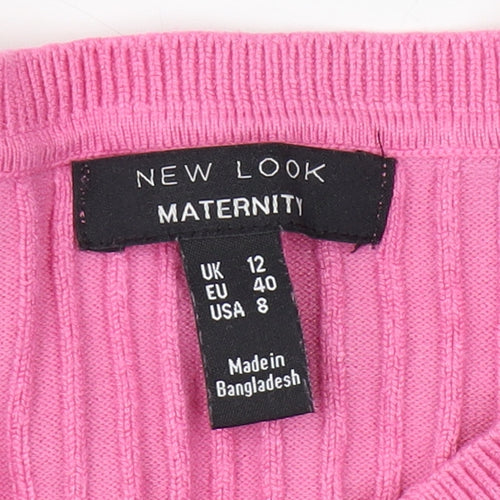 New Look Women's Pink Maternity Pullover Jumper