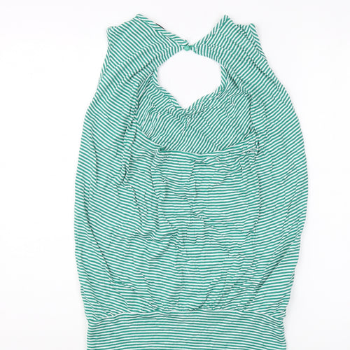 MNG Women Green Striped Tank Top Size 12