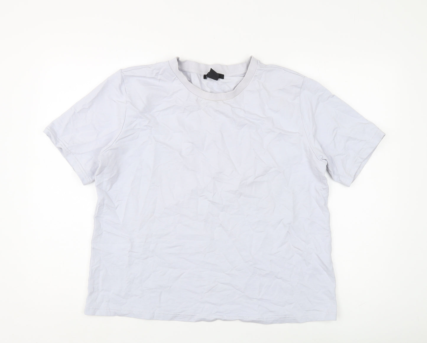 Lindex Women's White Cotton T-Shirt, Size L, Casual Style