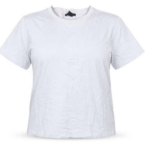 Lindex Women's White Cotton T-Shirt, Size L, Casual Style