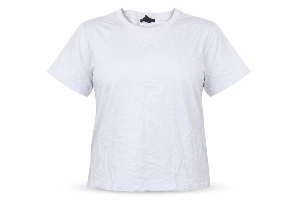 Lindex Women's White Cotton T-Shirt, Size L, Casual Style