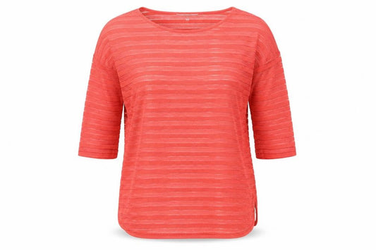 Front view of Next Women's Red Striped T-Shirt, size 12