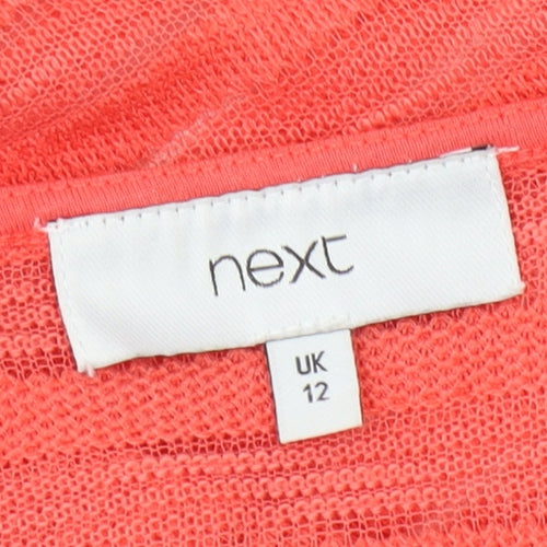 Next Women's Red Striped T-Shirt Size 12