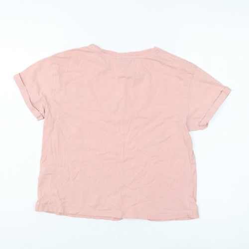 Topshop Women's Pink T-Shirt, Size 6, City Style