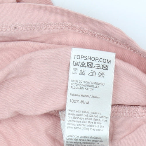 Topshop Women's Pink T-Shirt, Size 6, City Style