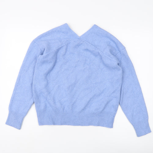 Next Women's Blue V-Neck Pullover Jumper M