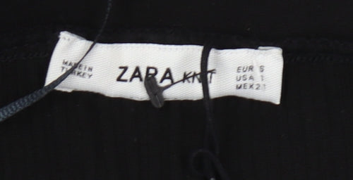 Zara Women’s Black Polyamide Skirt, Size S