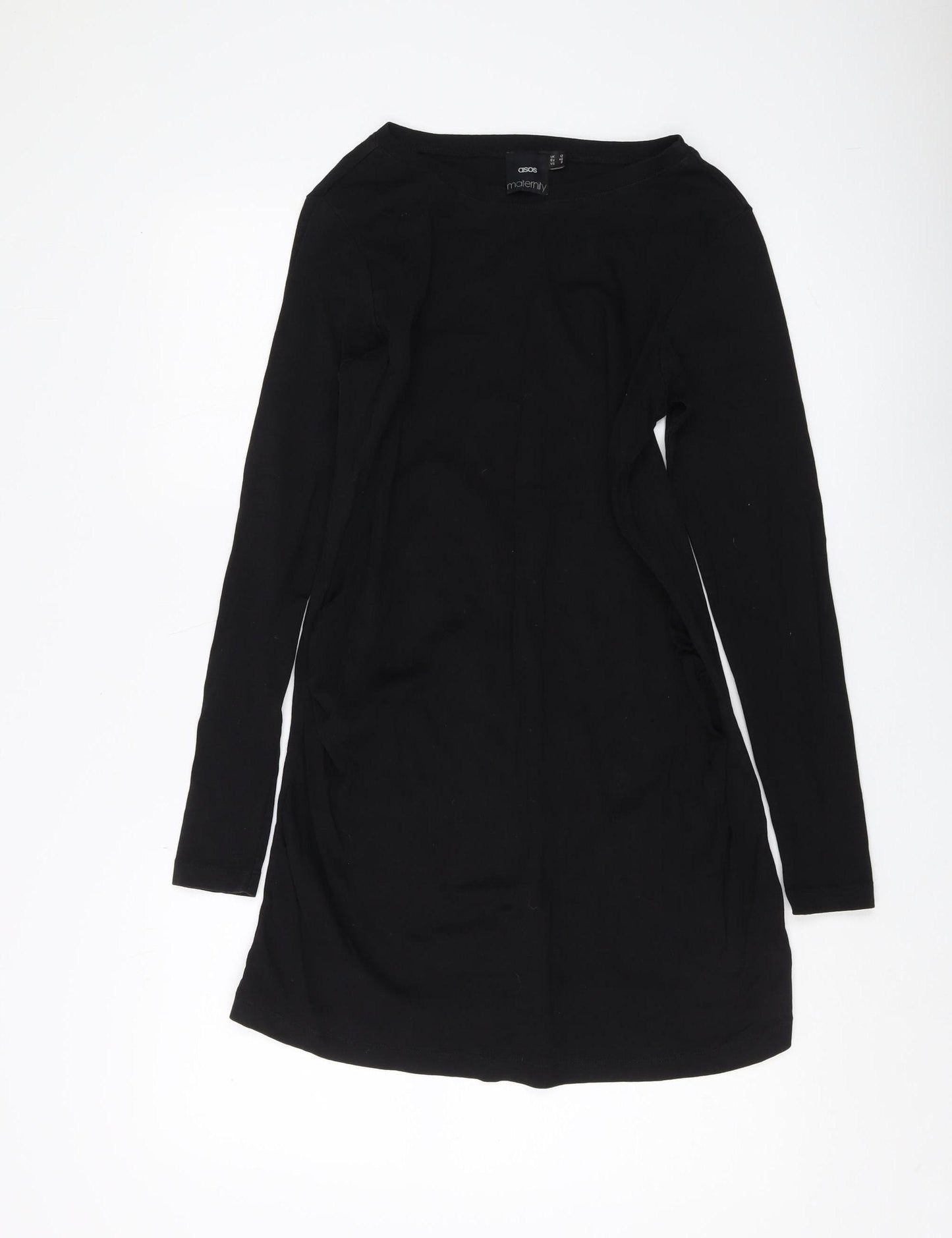 ASOS Maternity Black Long Sleeve Cotton Dress