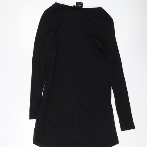 ASOS Maternity Black Long Sleeve Cotton Dress
